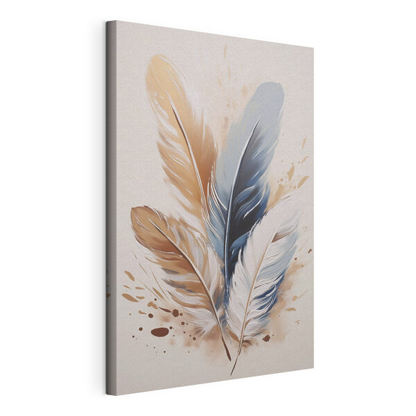 Group of feathers on a white surface Group of feathers on a white surface