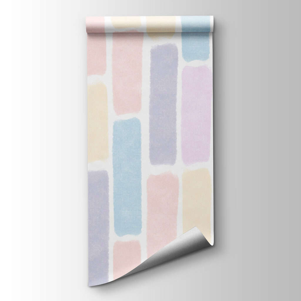 Colorful rectangular shapes on a white background