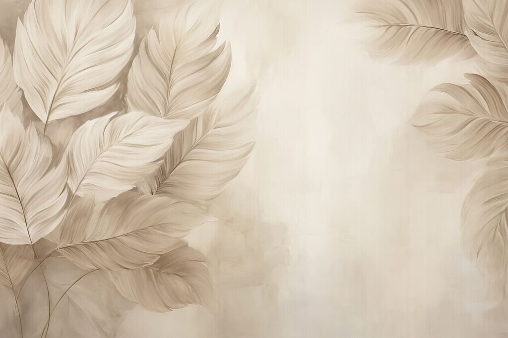 Gentle leaves in soft hues