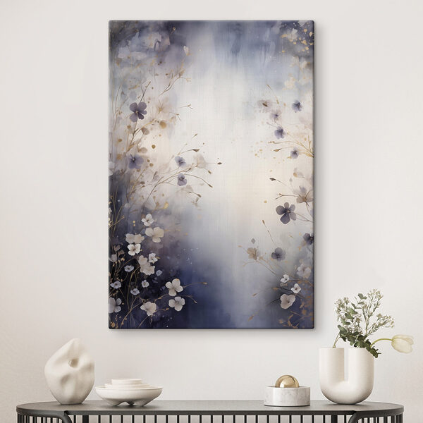 Painting of flowers on a white background