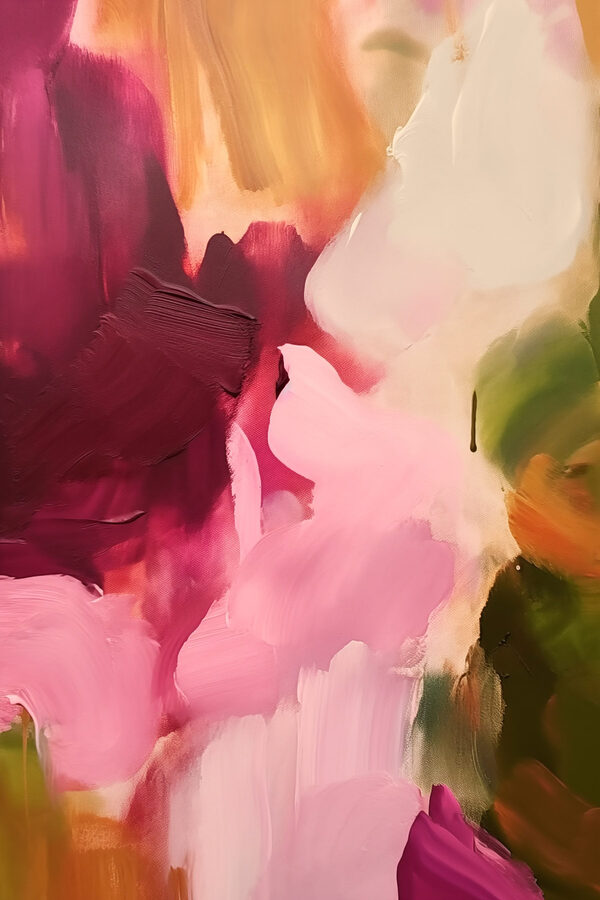 Painting of pink and green colors Painting of pink and green colors