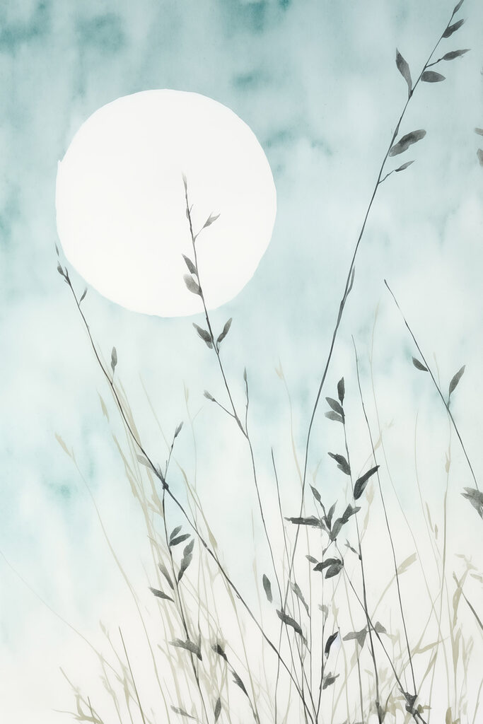 Sun behind plants Sun behind plants