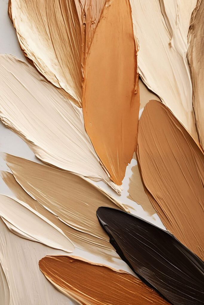 Vibrant array of paint swatches