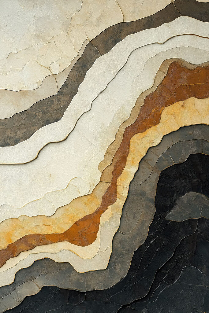 - Waves of muted natural tones