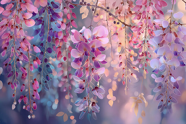 Colorful blooms in delicate harmony