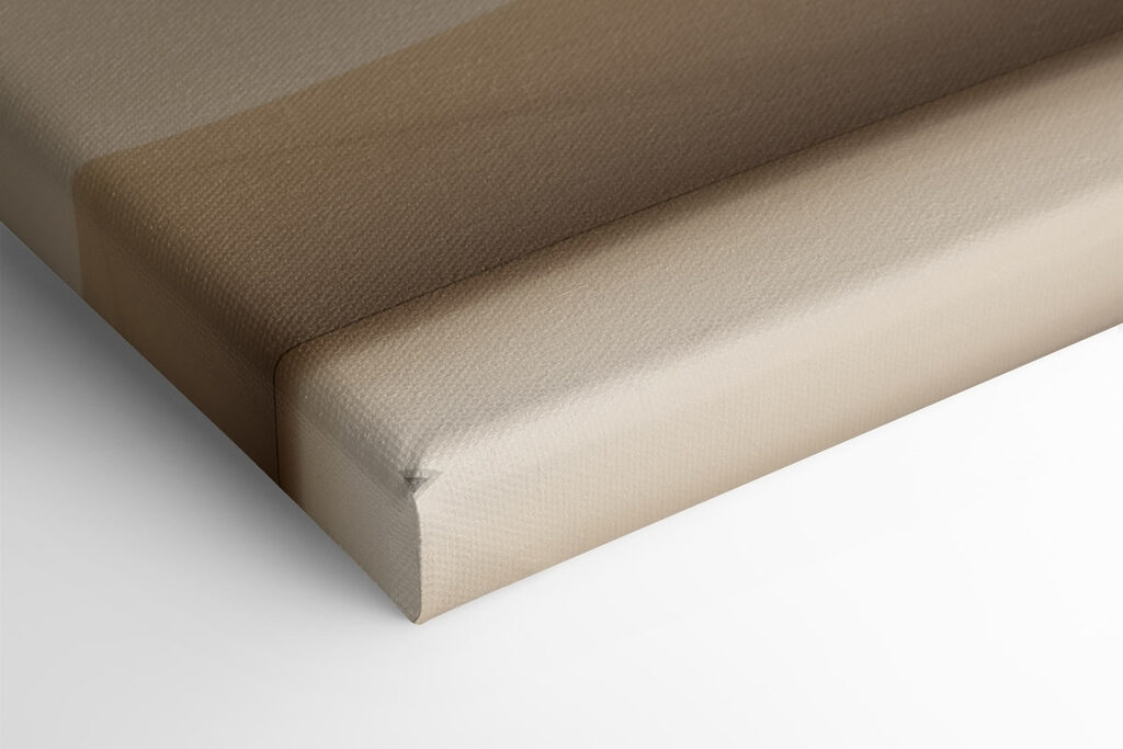 White paper with a curved edge