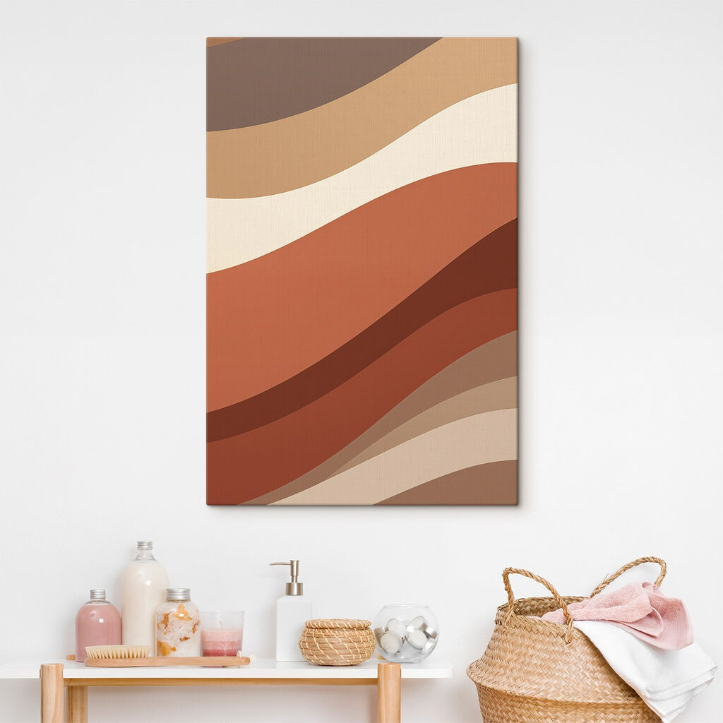 Brown and white wavy lines