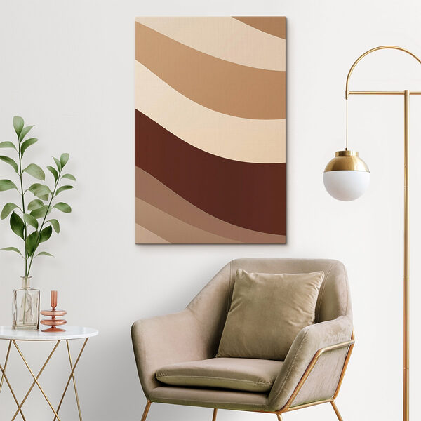 Brown and white wavy lines