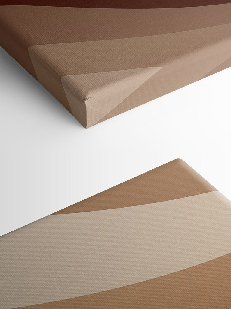 Brown and white wavy lines