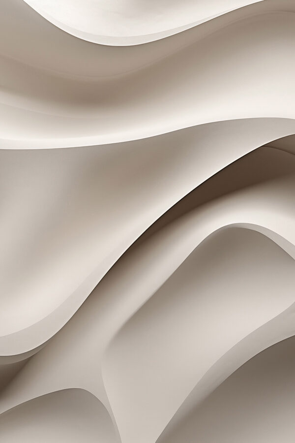 White wavy surface with a curved edge