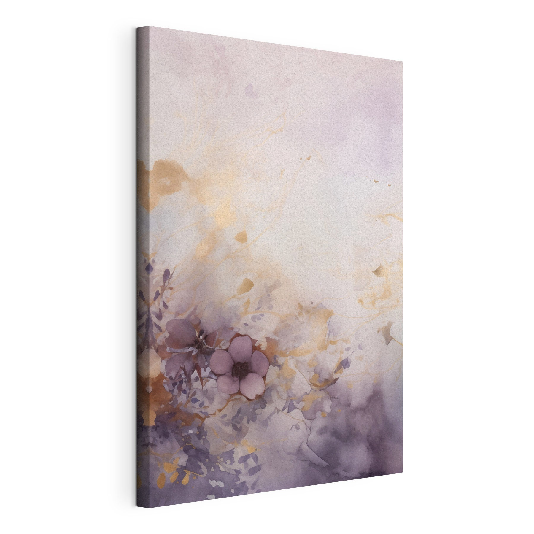 Painting of flowers on a white surface