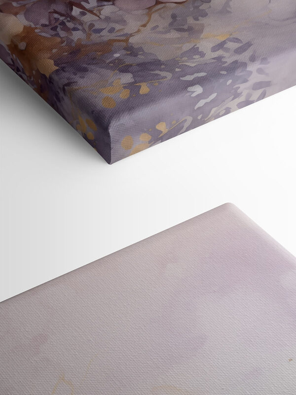 Painting of flowers on a white surface