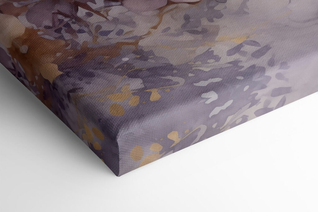 Painting of flowers on a white surface