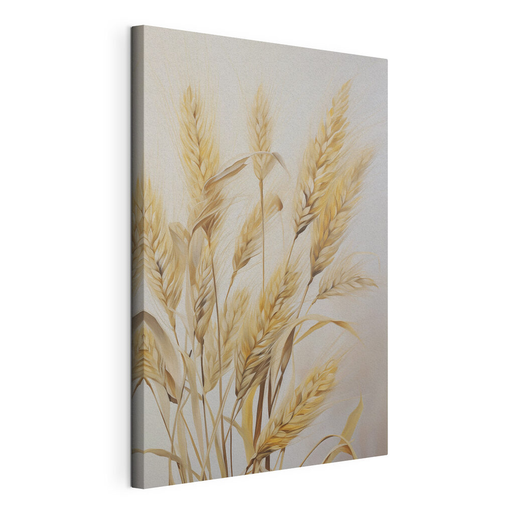 Painting of wheat on a white background Painting of wheat on a white background