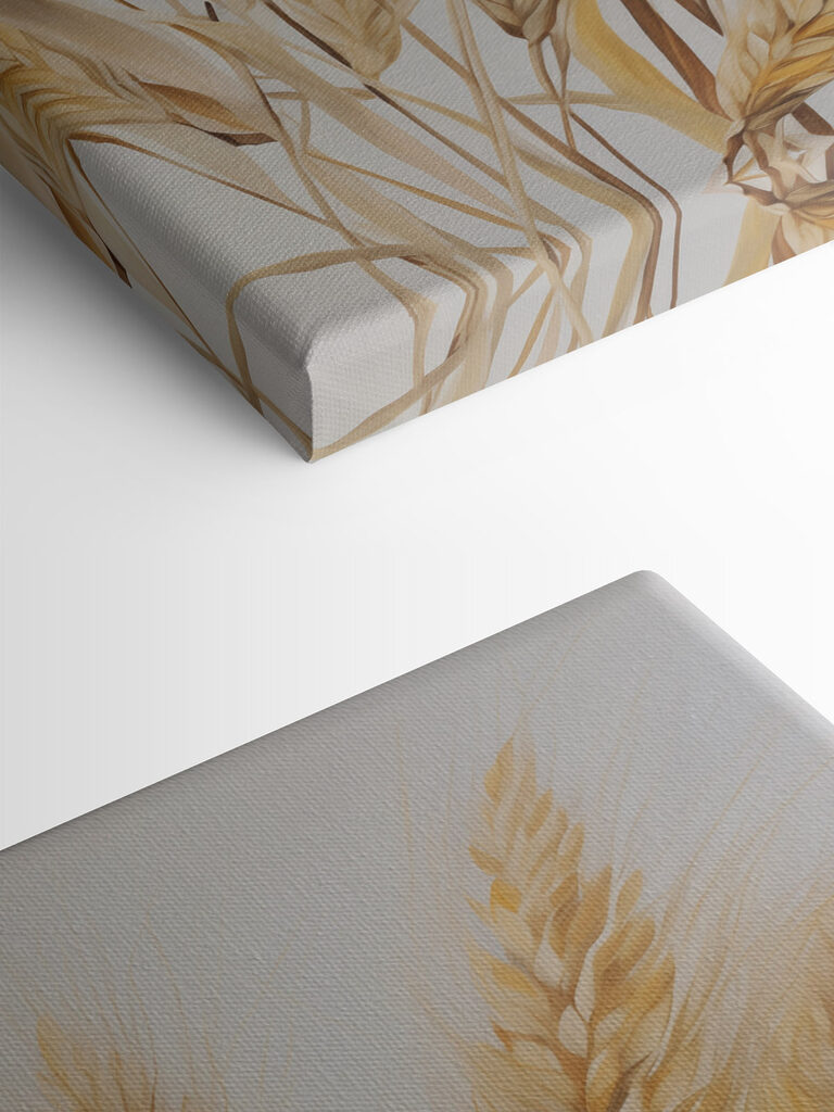 Painting of wheat on a white background Painting of wheat on a white background