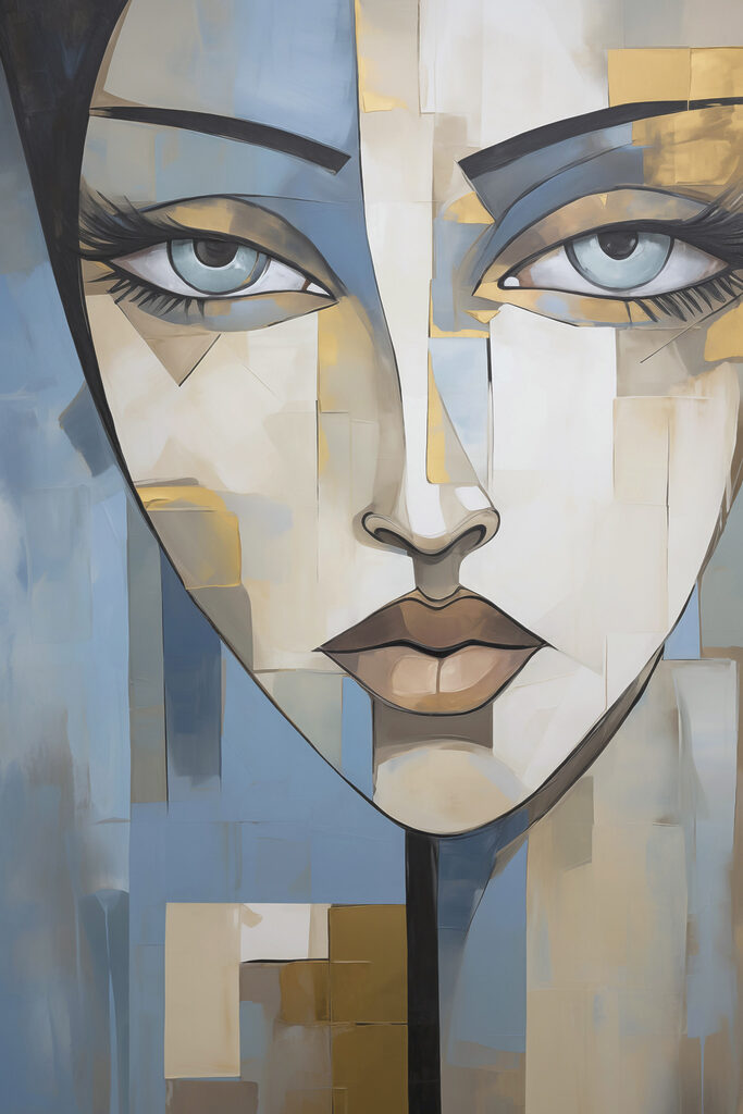 Painting of a woman's face
