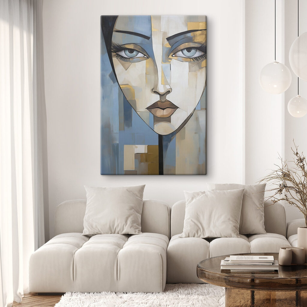 Painting of a woman's face