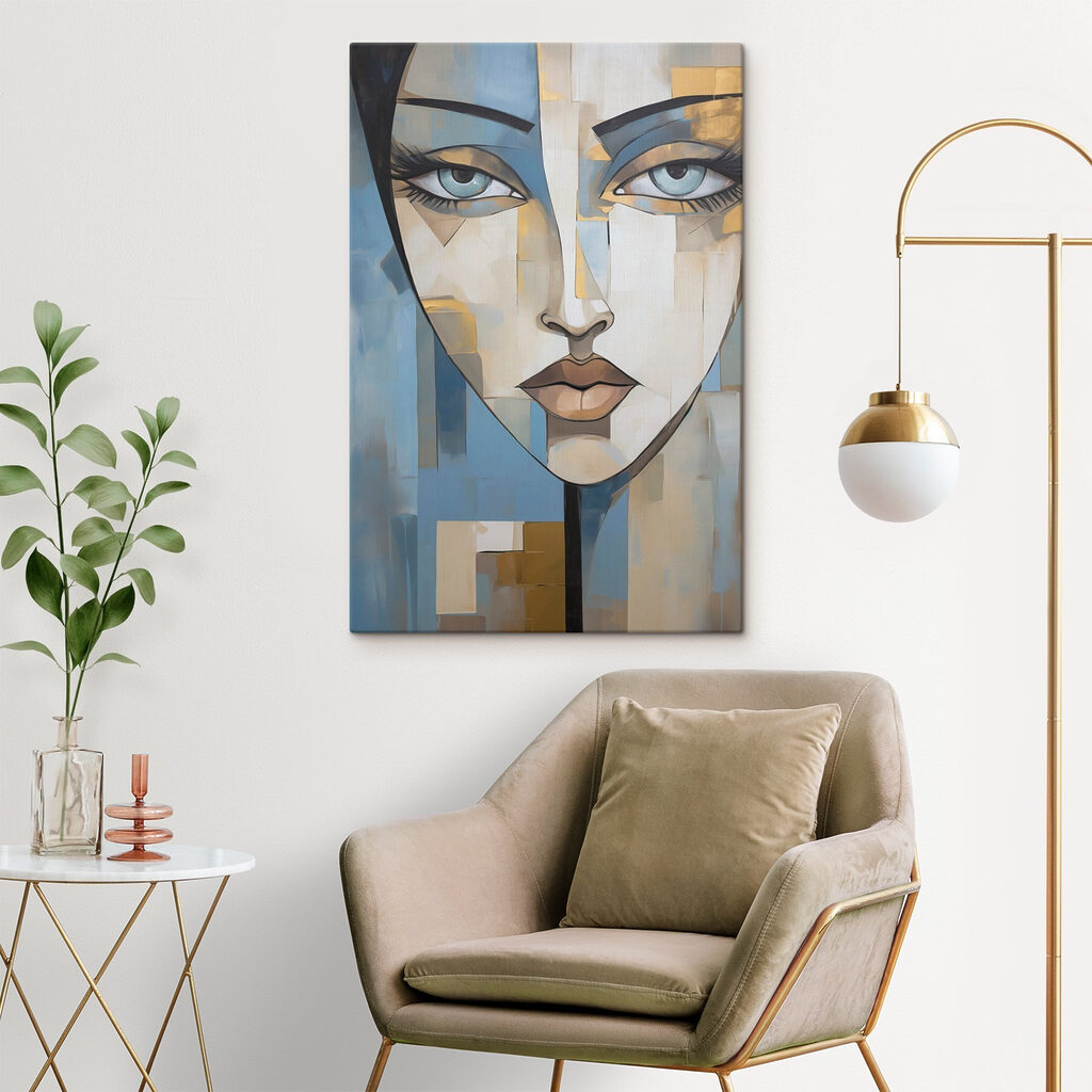 Painting of a woman's face