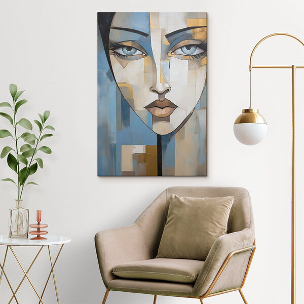 Painting of a woman's face