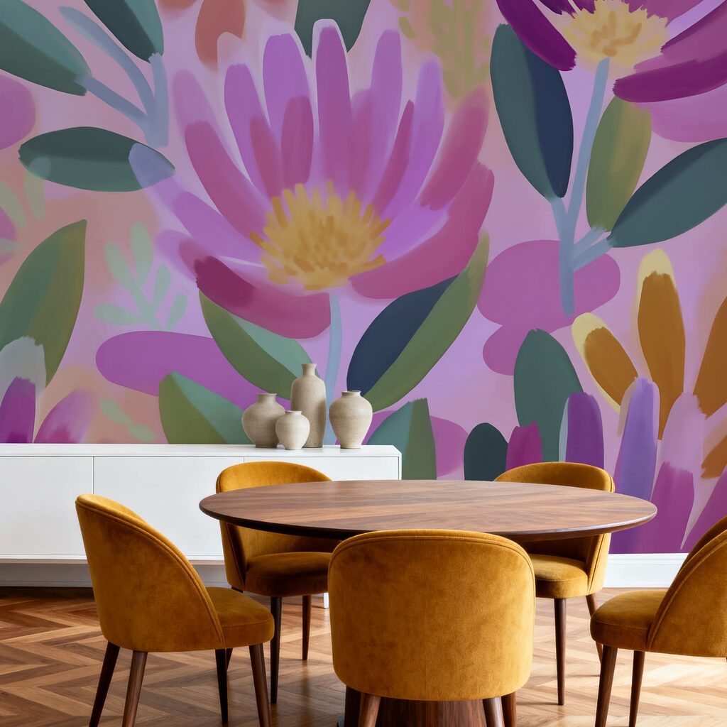 Barevné květy a listy Barevné květy a listy