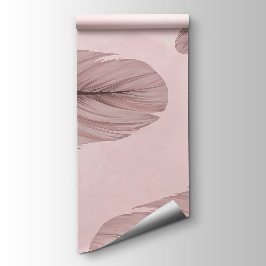 Group of feathers floating in the air