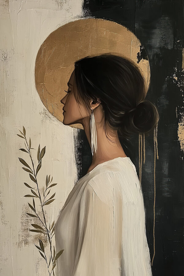 Woman in a white dress Woman in a white dress