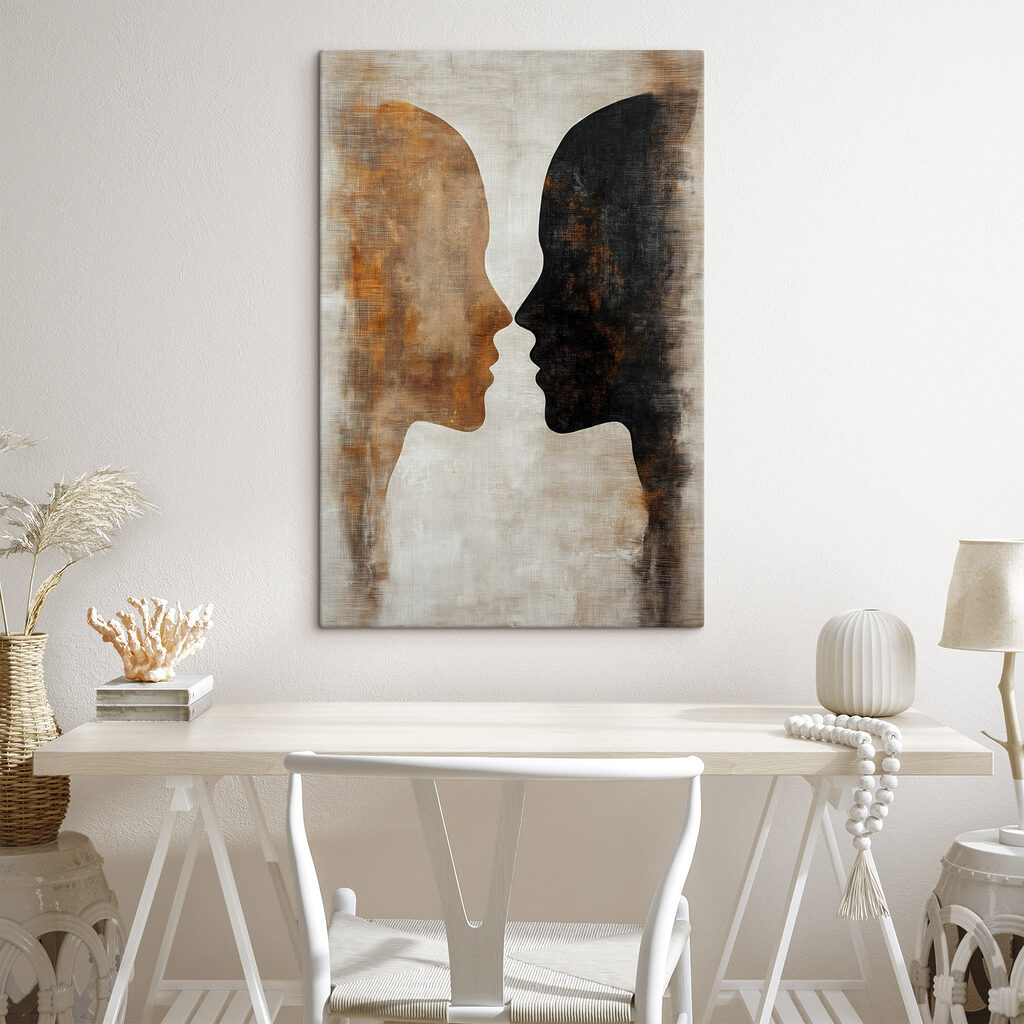 Face to face of a person