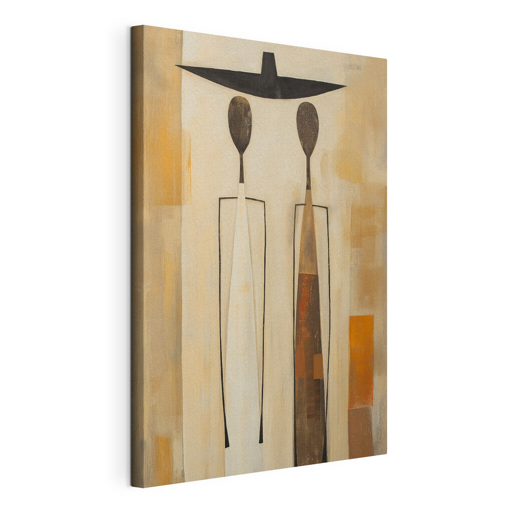 Painting of two vases with spoons