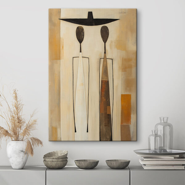 Painting of two vases with spoons