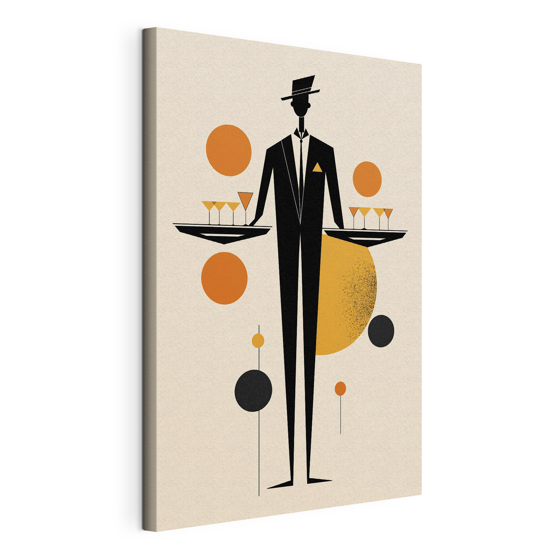 Man in a tuxedo holding a tray of drinks Man in a tuxedo holding a tray of drinks