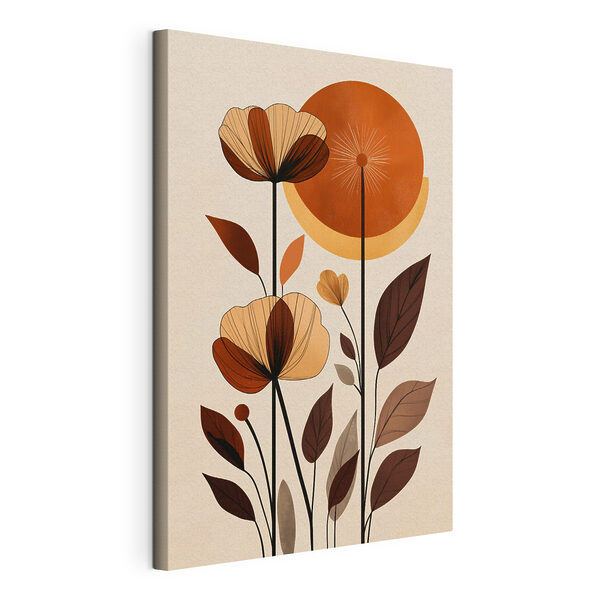 Elegant floral arrangement with warm tones