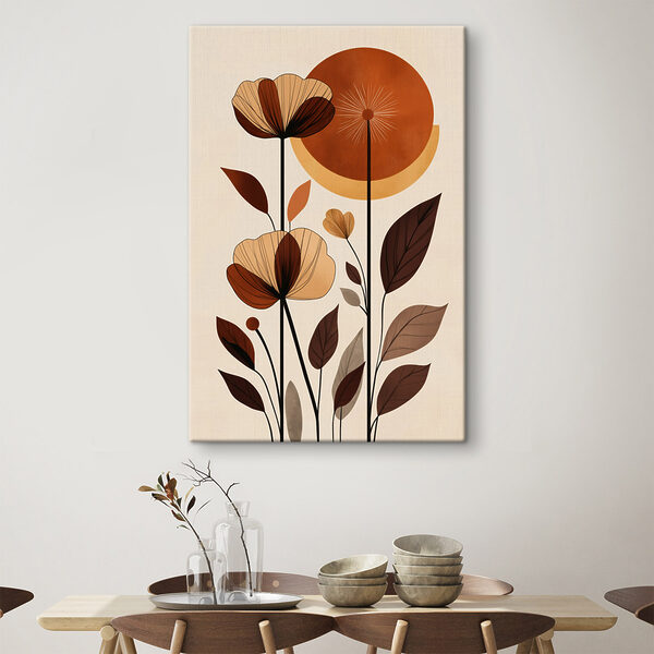Elegant floral arrangement with warm tones