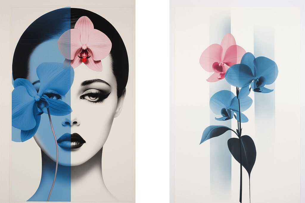 Woman with flowers on her head