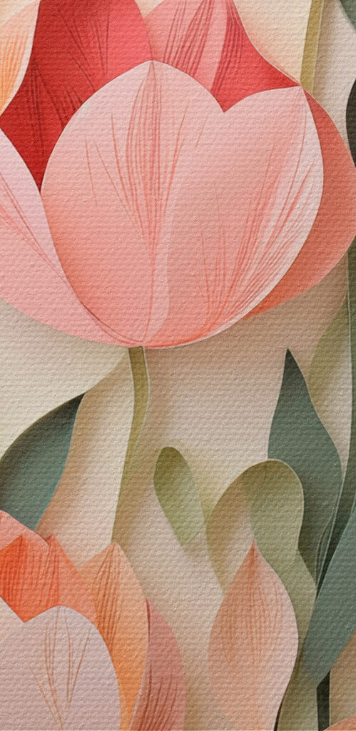 Collage of paper flowers