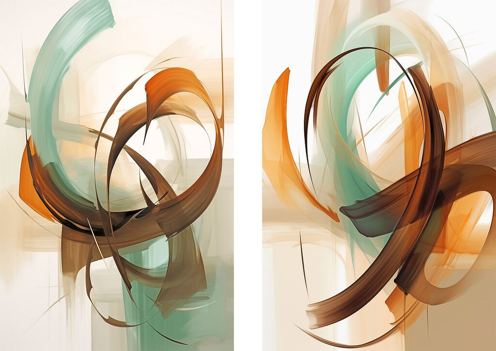 Flowing colors in harmonious motion
