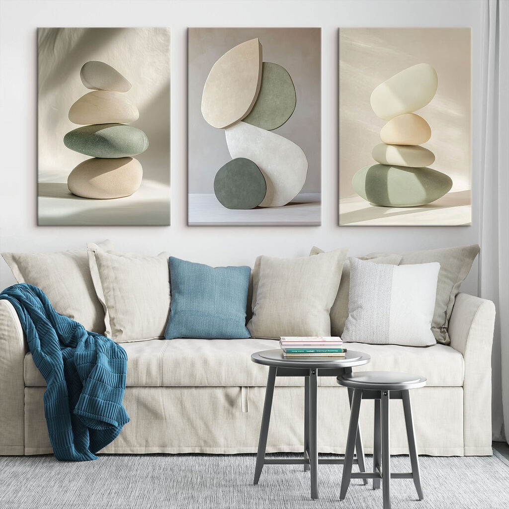 Group of sculptures of different shapes