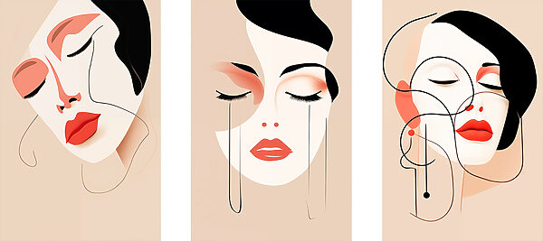Collage of women's faces