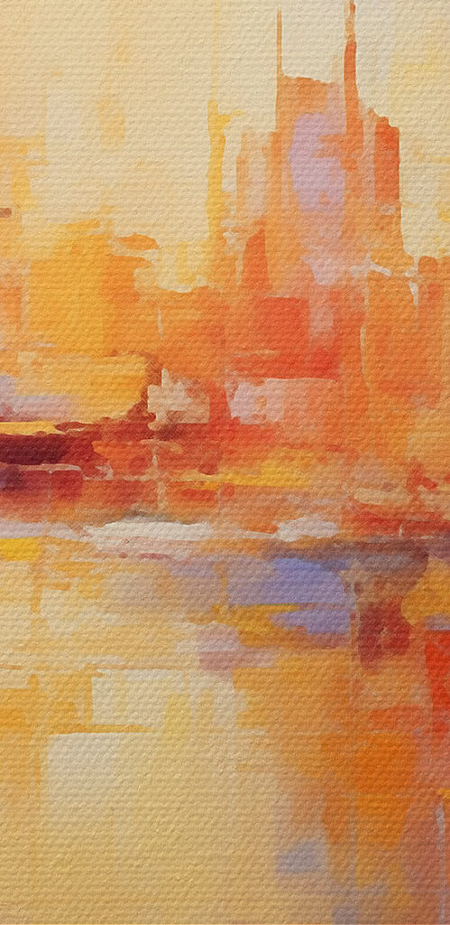 Painting of a city Painting of a city