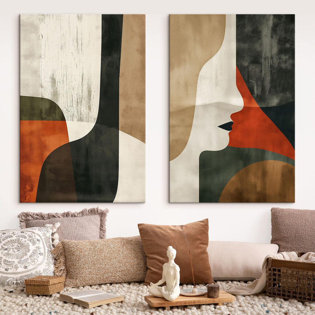 Couple of posters of women's faces