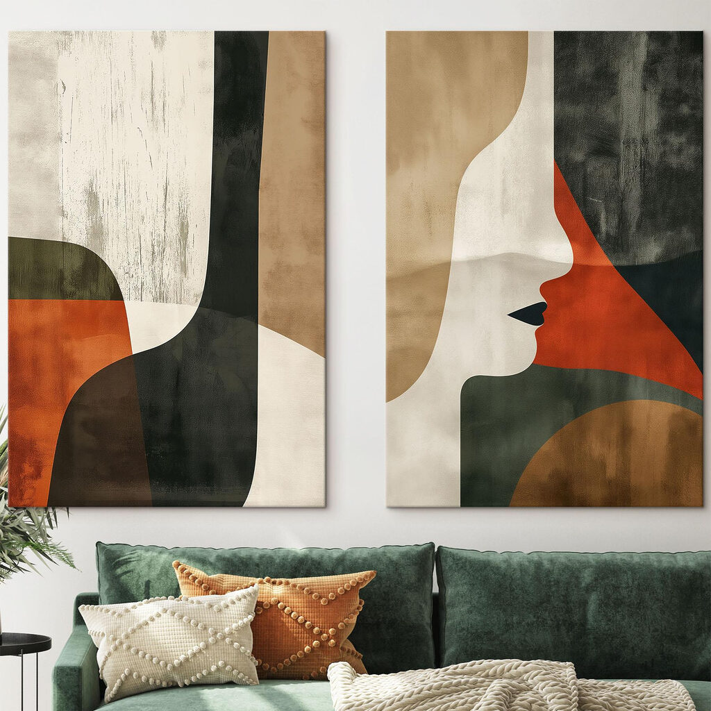 Couple of posters of women's faces