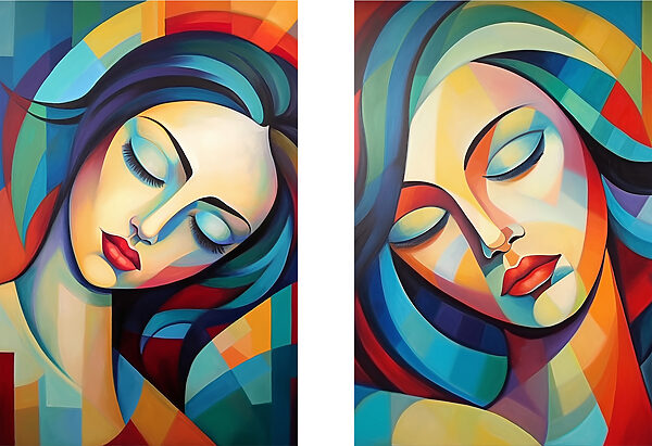 Collage of a woman's face