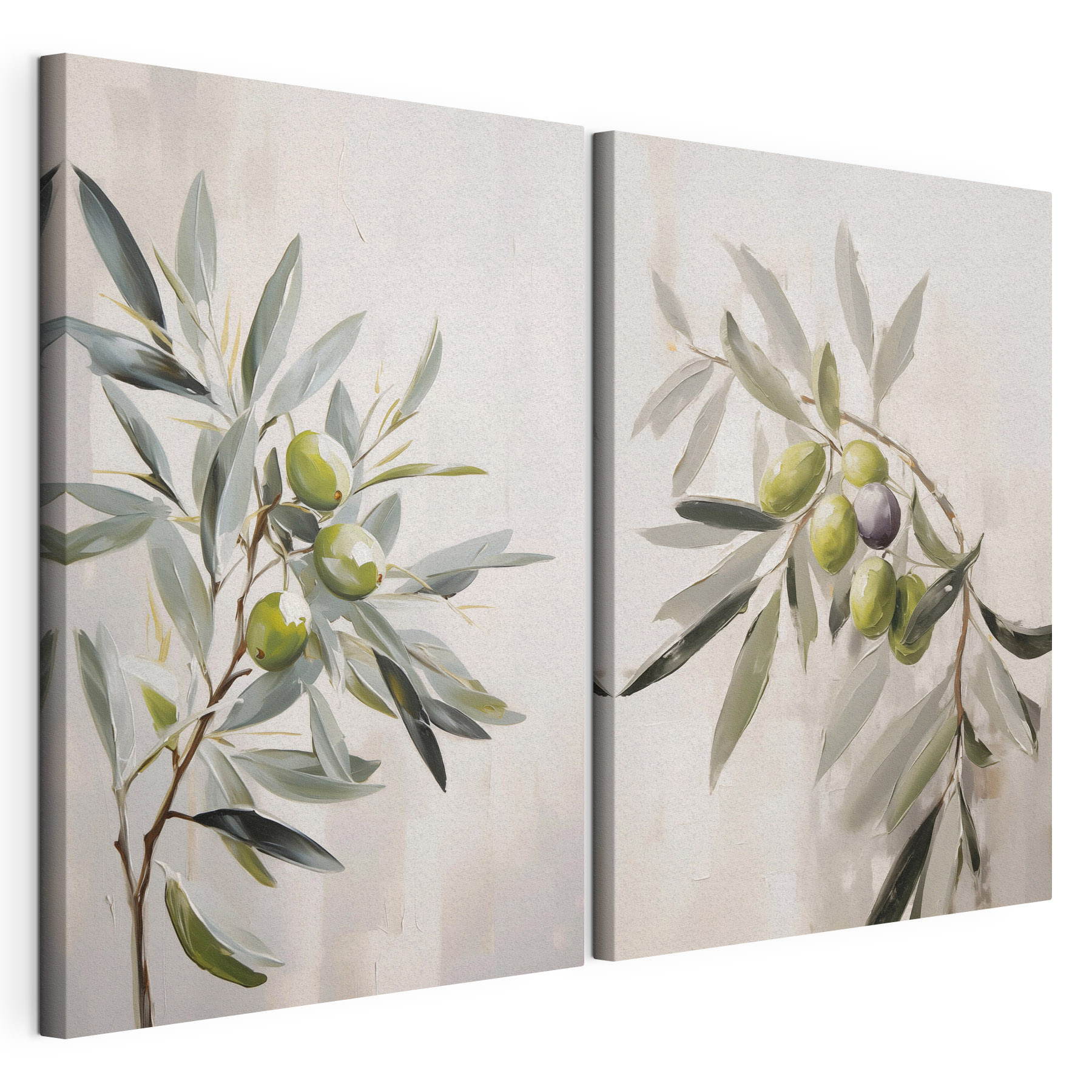 Painting of olives on a branch