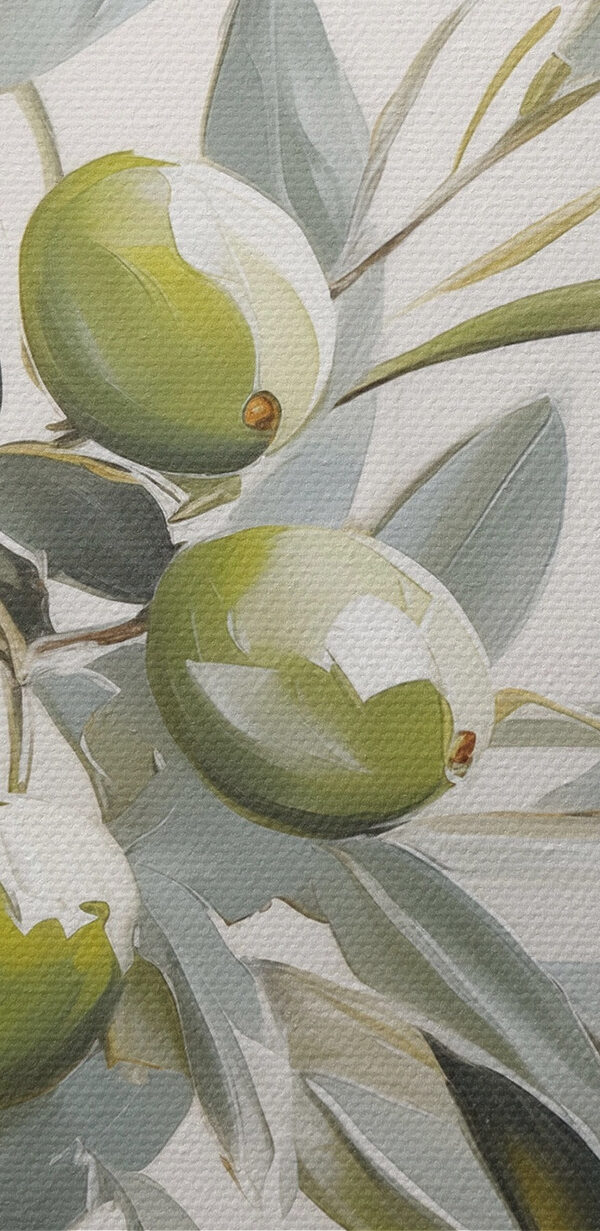 Painting of olives on a branch