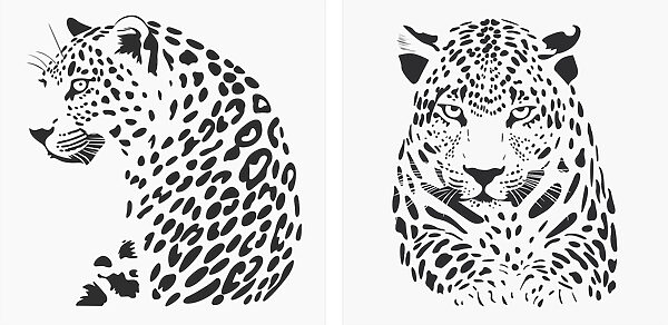 Majestic feline in striking design