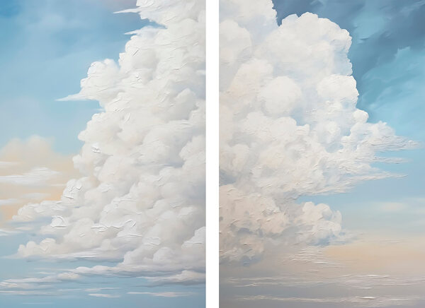 Comparison of clouds in the sky