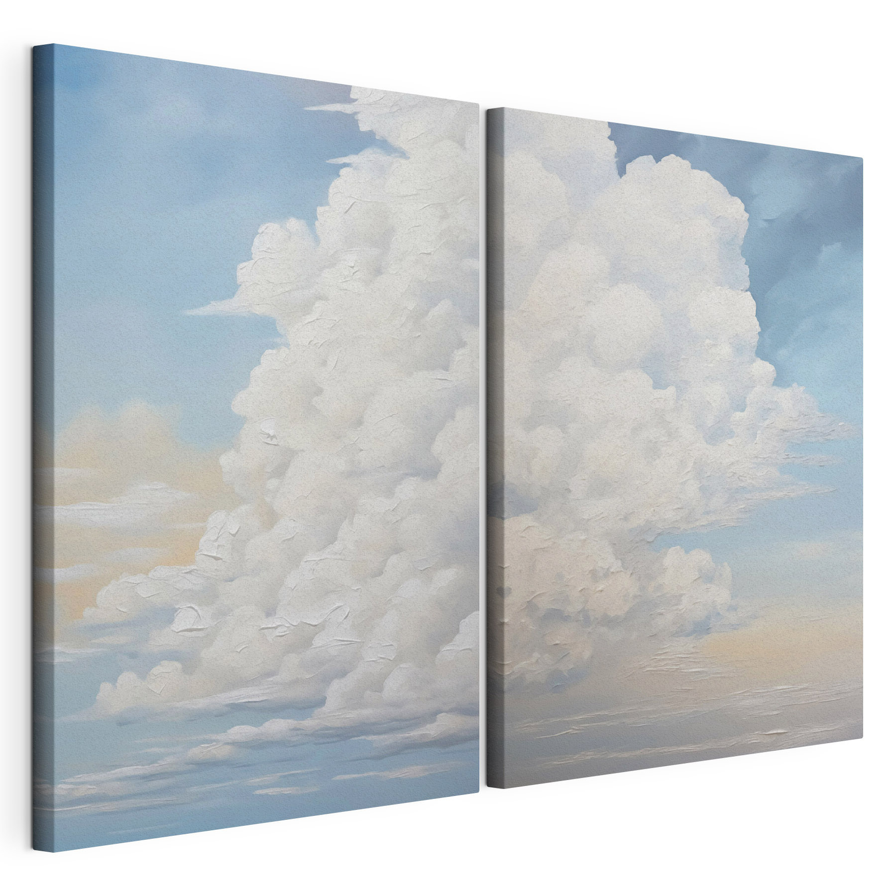 Comparison of clouds in the sky