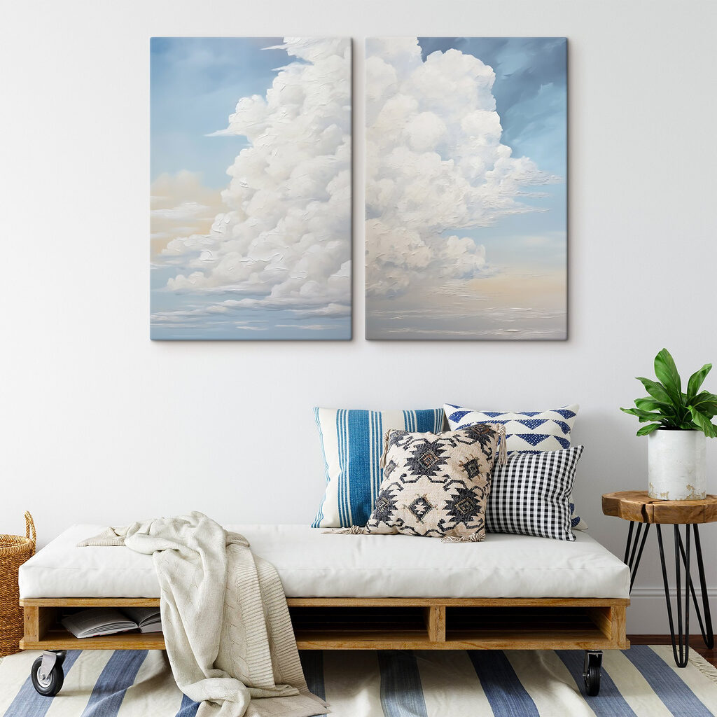 Comparison of clouds in the sky