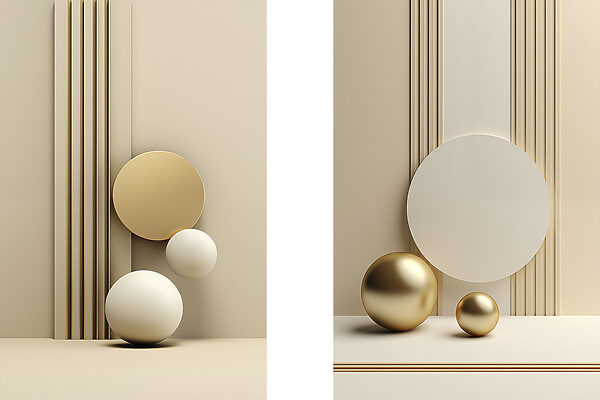 Dynamic shapes in neutral tones