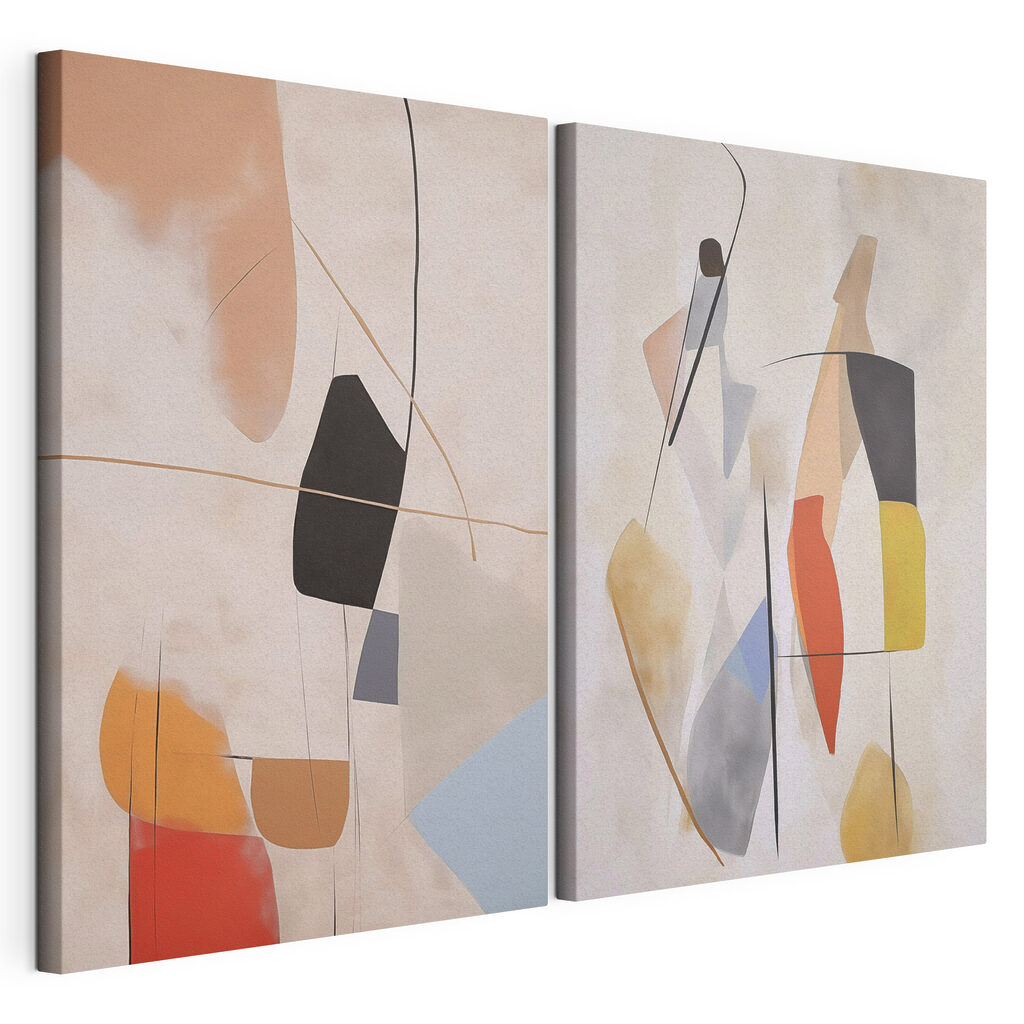 Abstract shapes in soft hues
