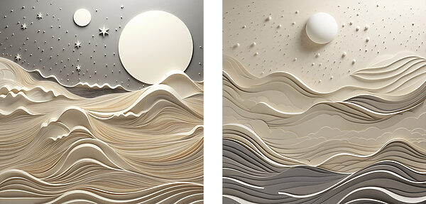Two images of a landscape